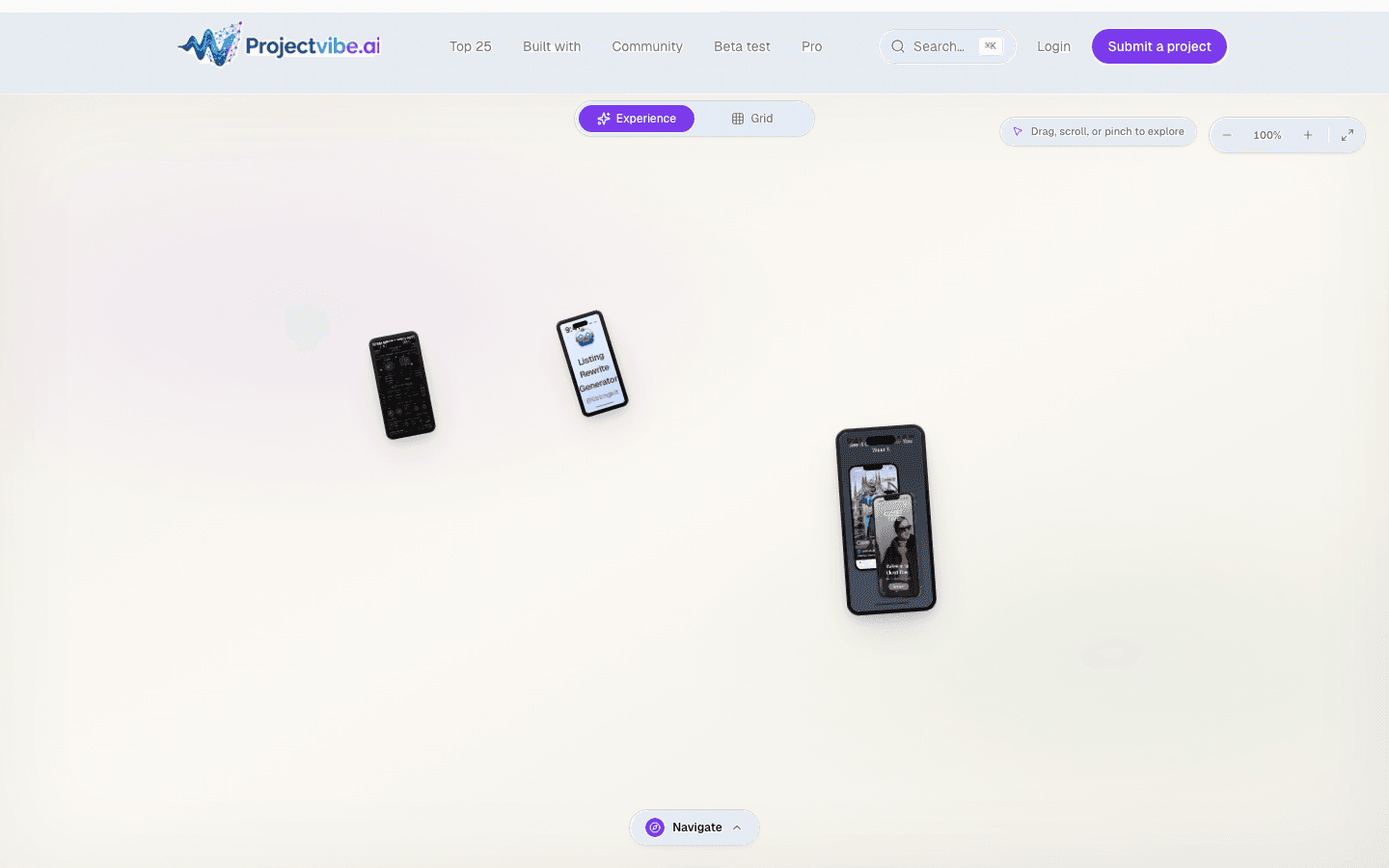 Projectvibe.ai — screenshot